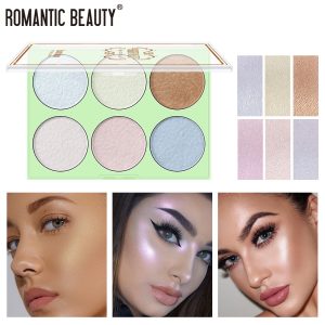 Romantic Beauty 6-Color Highlighter Pearl Brightening Repair Palette
