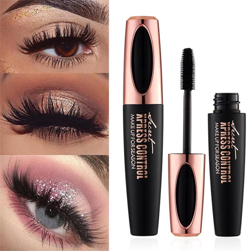 1pc 4D Silk Fiber Eyelash Makeup Waterproof Silicone Brush Head Mascara