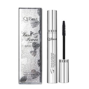 Makeup Qibest Silver Tube Big Eye Mascara Slender Curling Waterproof Not