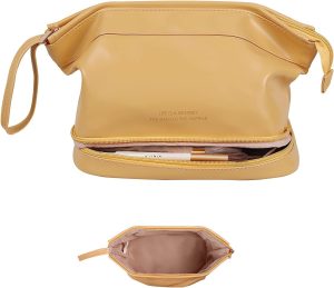 Yunduo Double Layer Makeup Bag Large Capacity INS Advanced Sense Wash