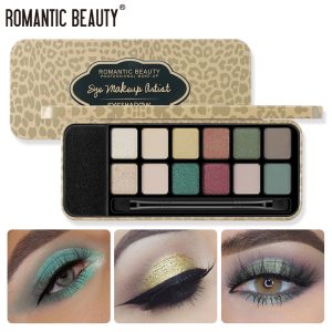 Romantic Beauty 12 Colors Leopard Eyeshadow Makeup Pearl Matte Finishing