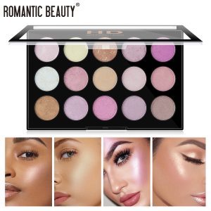 Romantic Beauty 15 Color Multi-Color Highlighter Pearl Eyeshadow Color