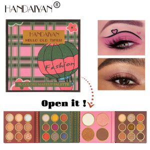 HANDAIYAN 31 Colors Eyeshadow Palette + Blush Highlighter Makeup Set Set