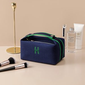 Portable Canvas Makeup Bag, Large Capacity