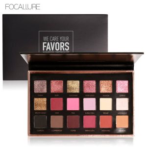 FOCALLURE 18 Colors Palette Shimmer Matte Pigment Eyeshadow Mineral Nude
