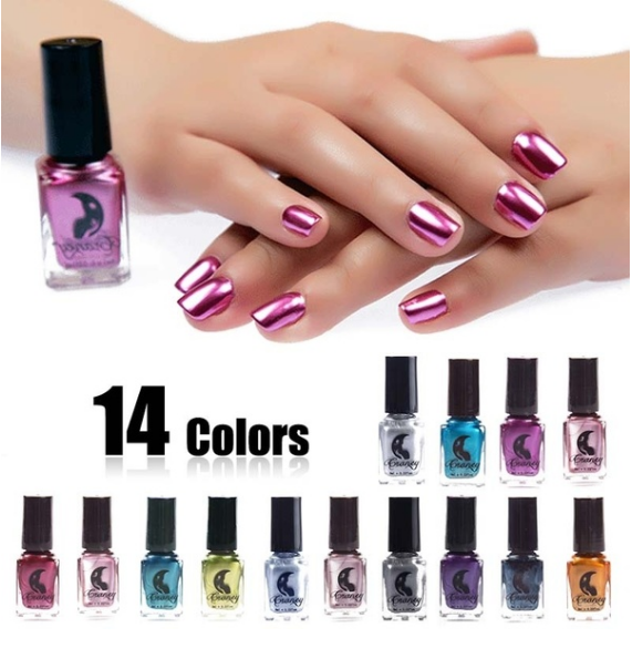 14 Color 6ML Metallics Nail Polish Mirror Nail Polish Makeup Accessories
