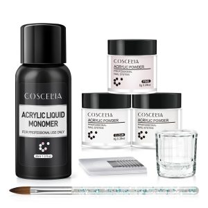 COSCELIA Crystal Powder 30ml Crystal Liquid Set Carved Extended Nail Art