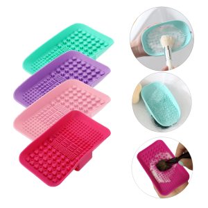 Silicone Makeup Brushes Cleaning Pad Mat Eyebrow Brushes Washing Cleaner
