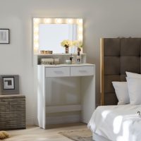 Makeup Vanity Desk With Mirror & Light