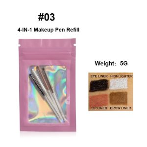 4 In 1 Eyebrow Pencil Waterproof Drawing Eye Brow Makeup Pen Long-Wear