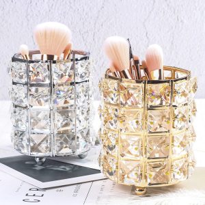Europe Metal Makeup Brush Storage Tube Eyebrow Pencil Makeup Organizer