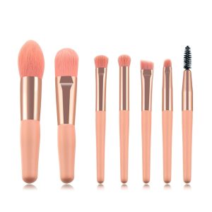 7/8pcs Little Cute Pink Makeup Brushes Set Foundation Powder Eyeshadow