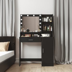 Makeup Vanity Desk With Mirror & Light