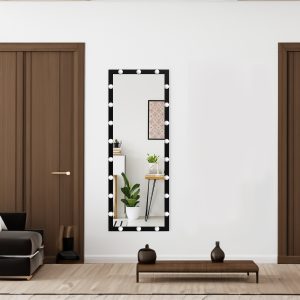 63x24 Inch Illuminated Full Body Makeup Mirror With 3 Color Modes.