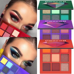 CMAADU Brand 9color Diamond Bright Eyeshadow Palette Matte Shimmer