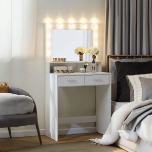 Makeup Vanity Desk With Mirror & Light