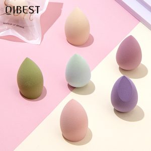 QIBEST Beauty Egg Sponge Puff Wet And Dry Do Not Eat Powder Beauty Egg