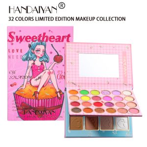 HANDAIYAN 32 Color Makeup Palette Eyeshadow + Blush Highlighter Makeup