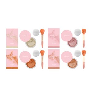 Setting Powder With Brush， Natural Makeup Light