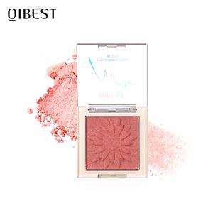 QIBEST Blush Powder Natural Repairing One Rouge Powder Is Not Easy To