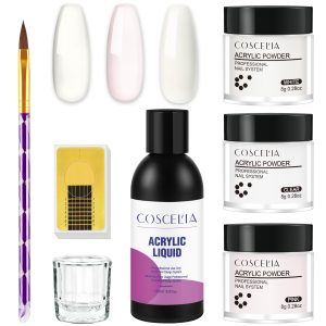 COSCELIA Crystal Powder Nail Extension Nail Tool Set DIY Nail Extension