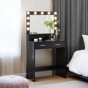 Makeup Vanity Desk With Mirror & Light