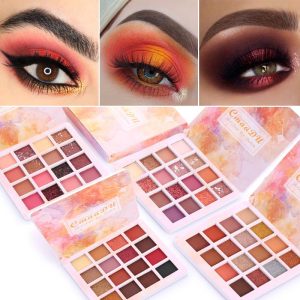 CmaaDu 16 Shades Of Shiny Eyeshadow Makeup Matte And Metallic Waterproof